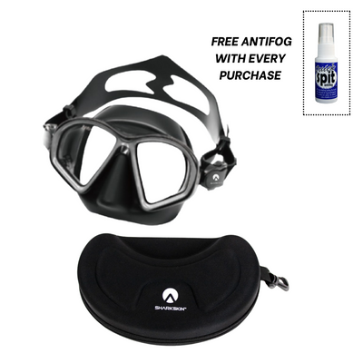 Sharkskin SeaClear Mask With UV Anti Fog Coating & Sharkskin EasyClear Splash Guard Snorkel With Free Anti-fog