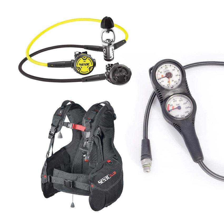 Seac Bargain Buster CLUB Scuba Package with Gauge Yoke INT
