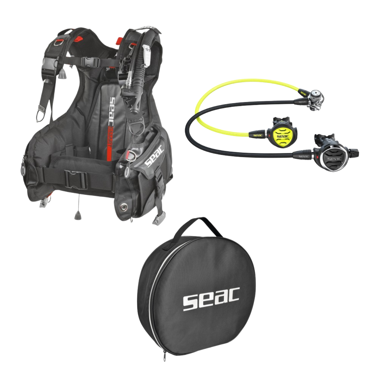 Smart Dive Instructor Seac IT 500 Regulator Set with Smart BCD Value Dive Package