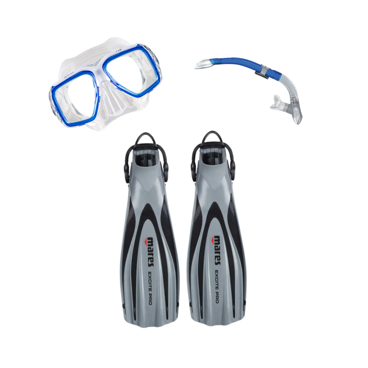 Excite Pro Mares Fin Package With Mask & Snorkel