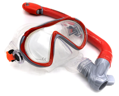 Sharkskin Junior Mask & Dry Snorkel Set With Mesh Bag + Free Anti-fog