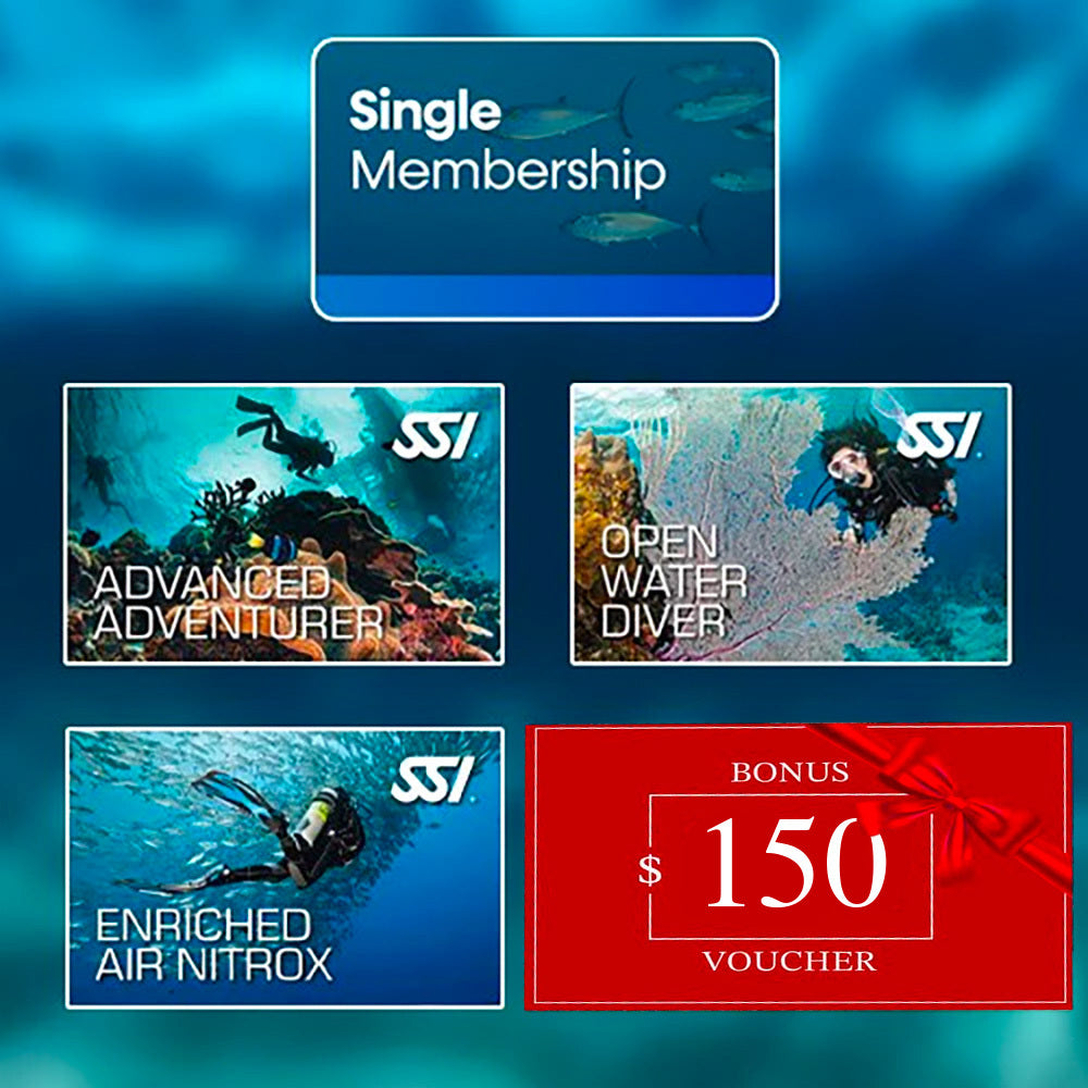 Open Water + Advanced adventure + Nitrox Course & Club Membership Package +$150 Gift Bonus Voucher