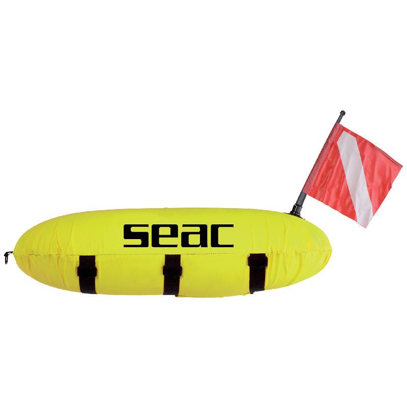 Master Siluro Buoy Yellow Heavy Duty With Line & Flag