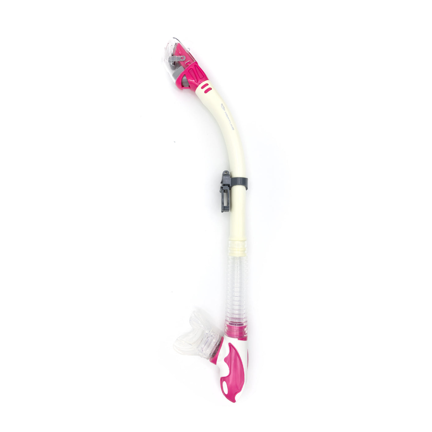 Neptune Dry EasyClear Swivel Snorkel White Pink