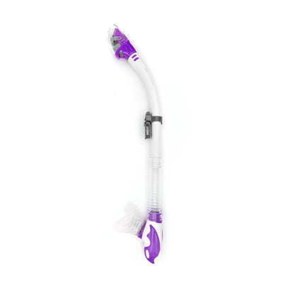 Neptune Dry EasyClear Swivel Snorkel White Purple