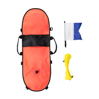 Neptune Inflatable Float with Flag Orange - Red