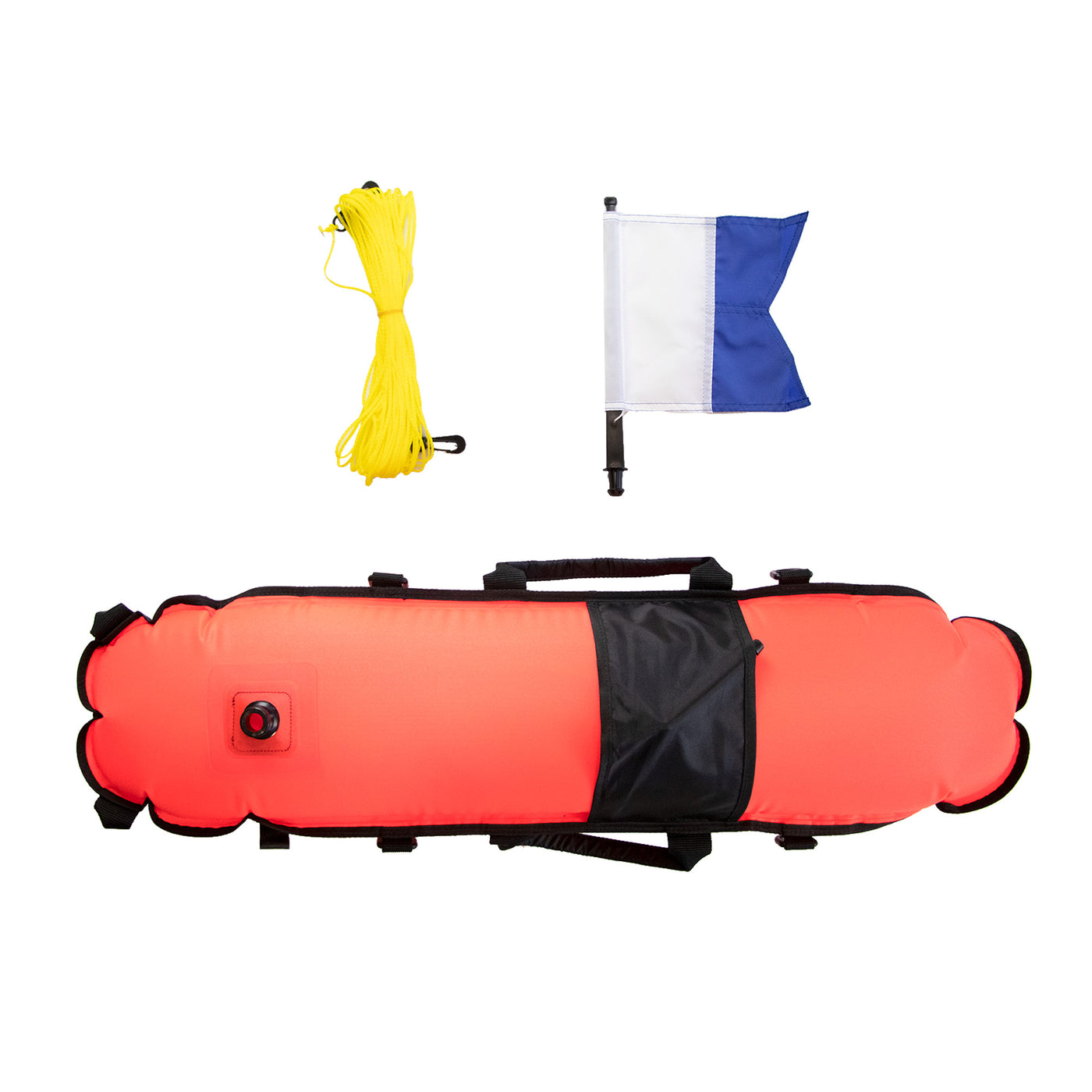 Neptune Inflatable Float with Flag Orange - Red