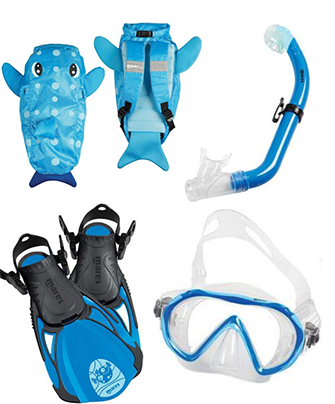 Sea Pals Children's Mask Snorkel Fins Set